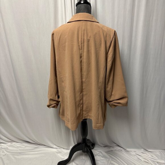 LC Lauren Conrad Blazer Womens Size 1X Camel Tan 1 Button Jacket Office Casual - Picture 5 of 10